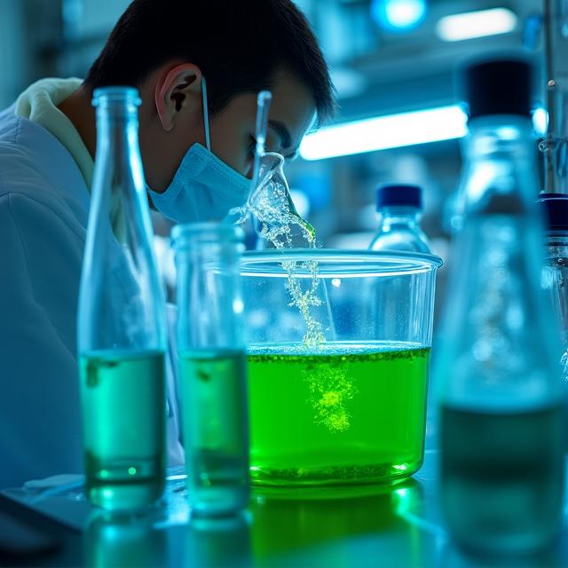 Estrazione biochimica da alghe marine in laboratorio